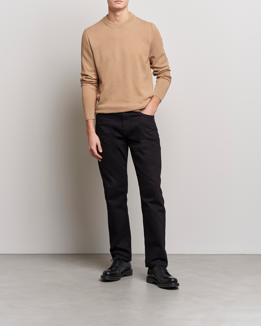 Uomini | Maglieria | BOSS BLACK | Ecaio Knitted Sweater Medium Beige