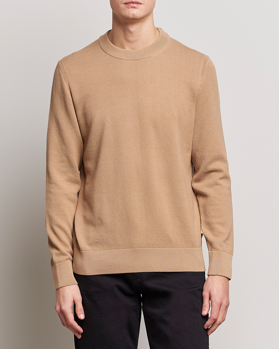 Uomini | Maglieria | BOSS BLACK | Ecaio Knitted Sweater Medium Beige
