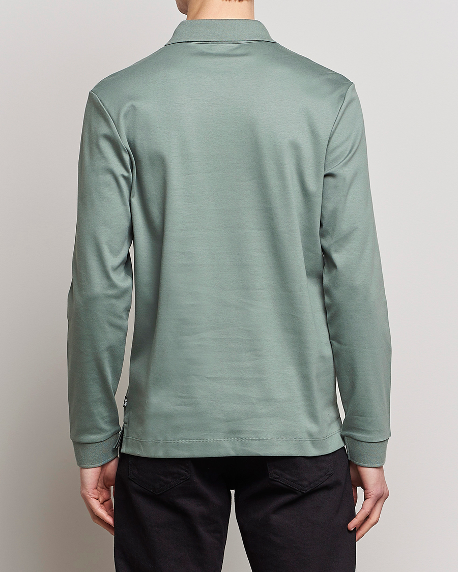 Uomini | Maglieria | BOSS BLACK | Pado Knitted Polo Shirt Open Green
