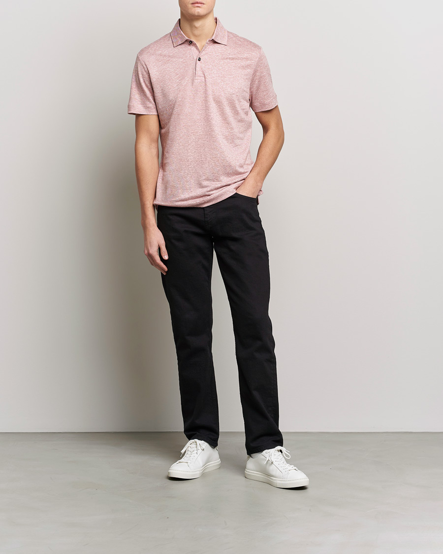Uomini | Polo | BOSS BLACK | Press Linen Polo Open Pink