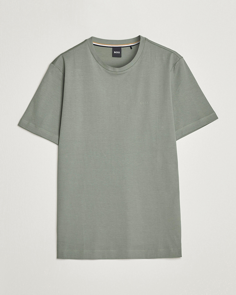 Uomini | T-shirt | BOSS BLACK | Thompson Logo Crew Neck T-Shirt Open Green