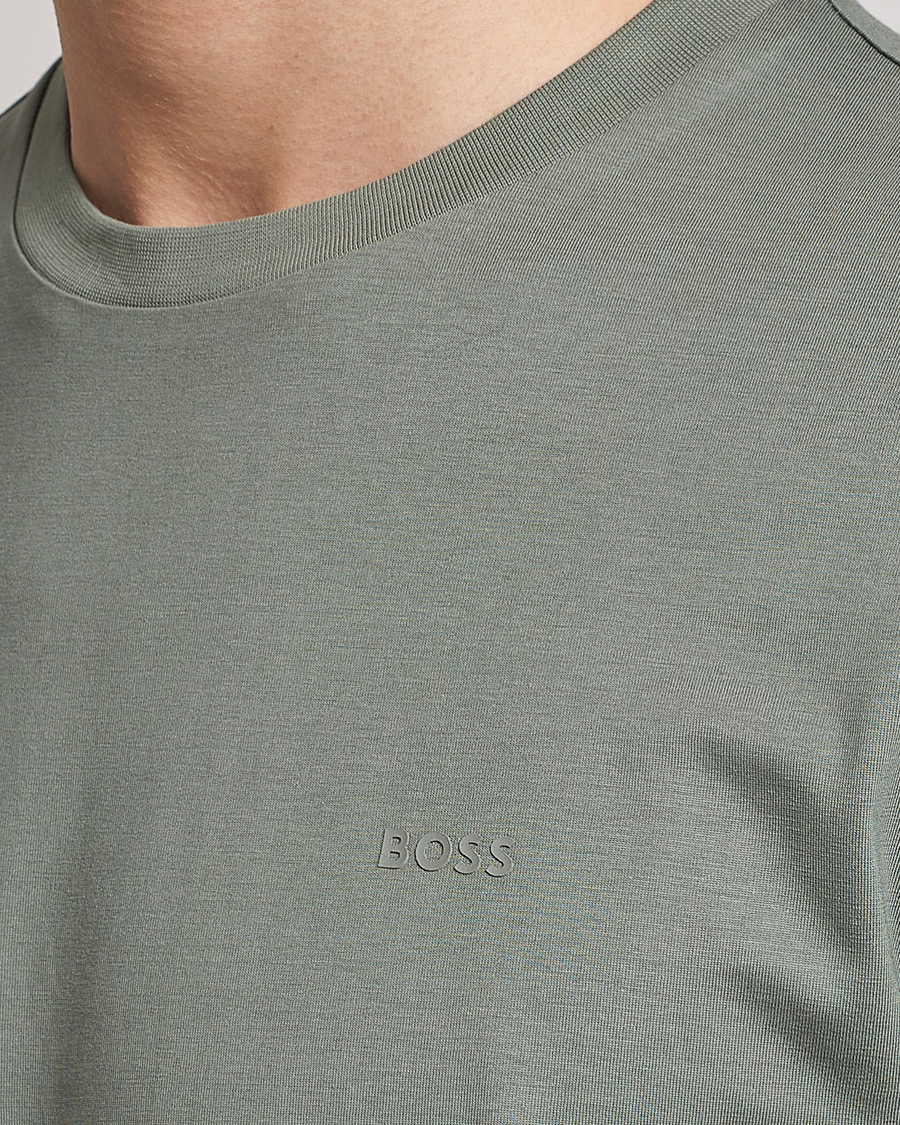 Uomini | T-shirt | BOSS BLACK | Thompson Logo Crew Neck T-Shirt Open Green