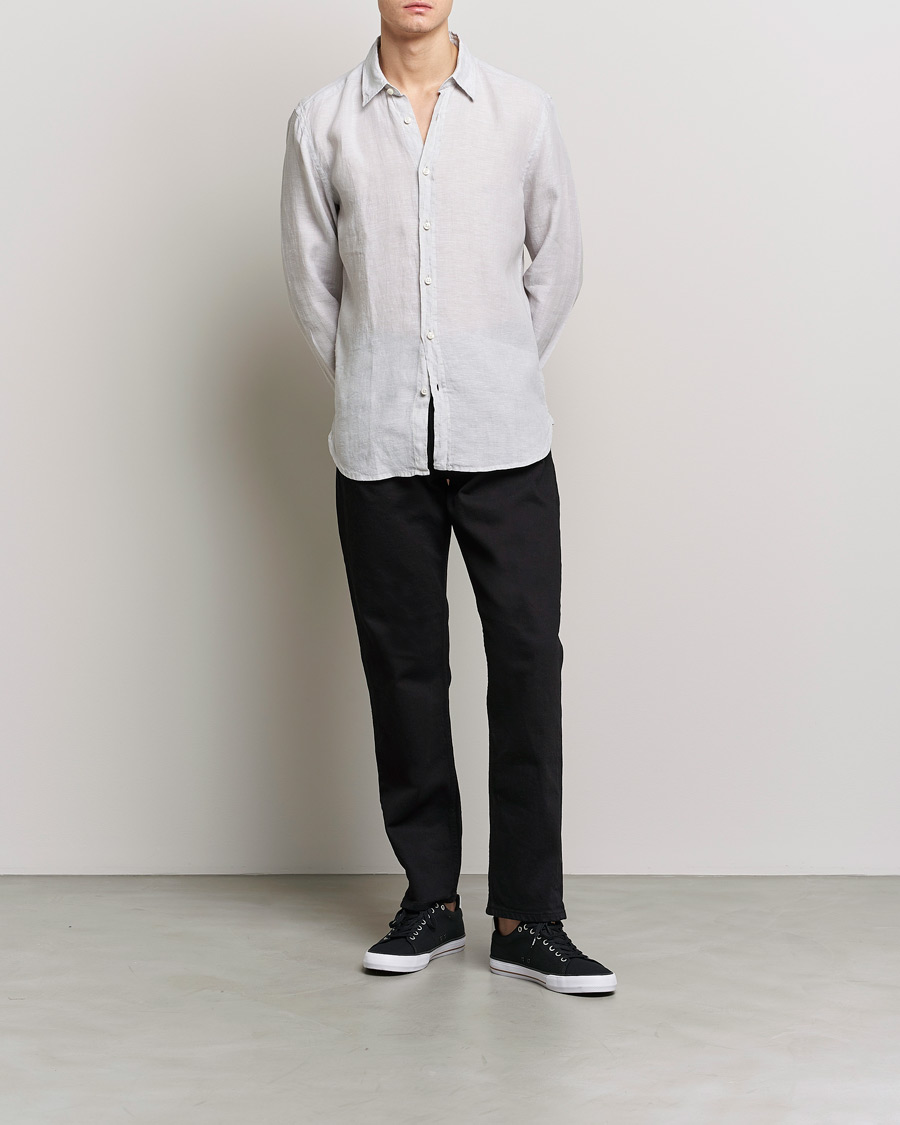 Uomini | Camicie | BOSS BLACK | Liam Linen Shirt Light Grey