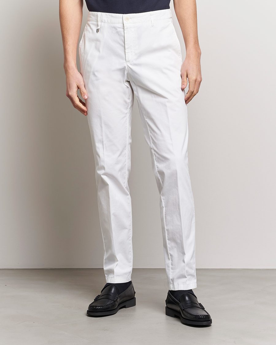 Uomini | Pantaloni | BOSS BLACK | Genius Cotton Trousers White