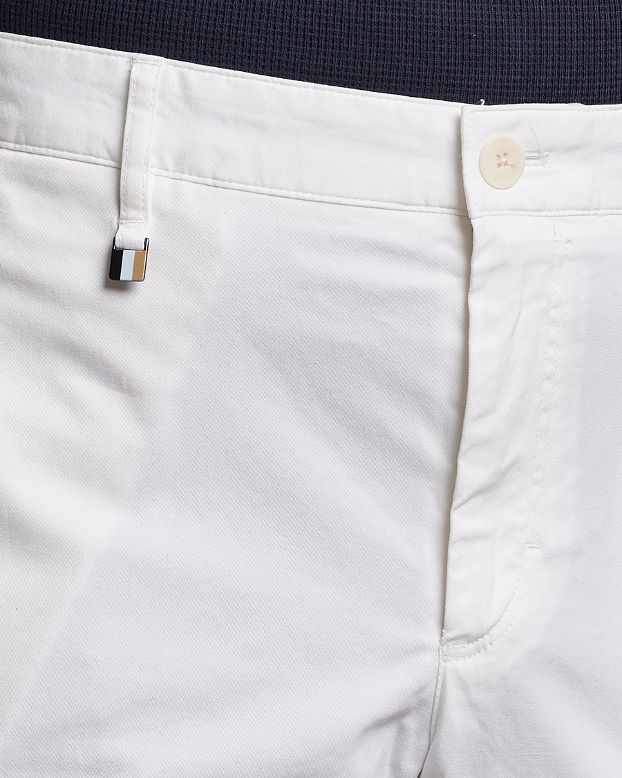 Uomini | Pantaloni | BOSS BLACK | Genius Cotton Trousers White