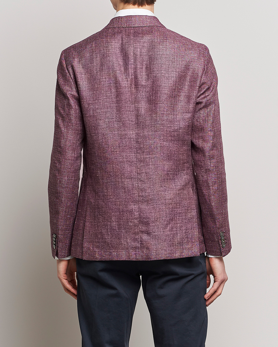Uomini | Blazers | BOSS BLACK | Hanry Linen/Wool Blazer Dark Red