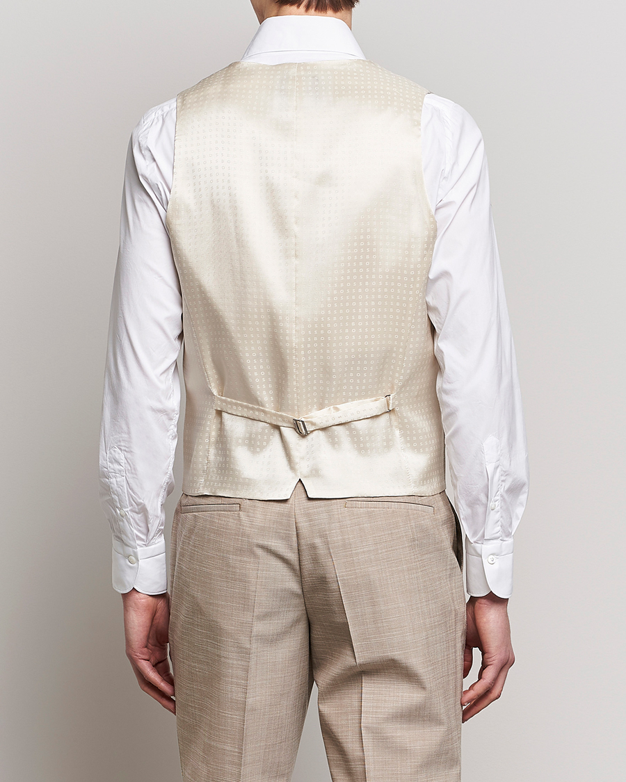 Uomini | Blazers | BOSS BLACK | Huge Wool/Cotton Vest Light Beige