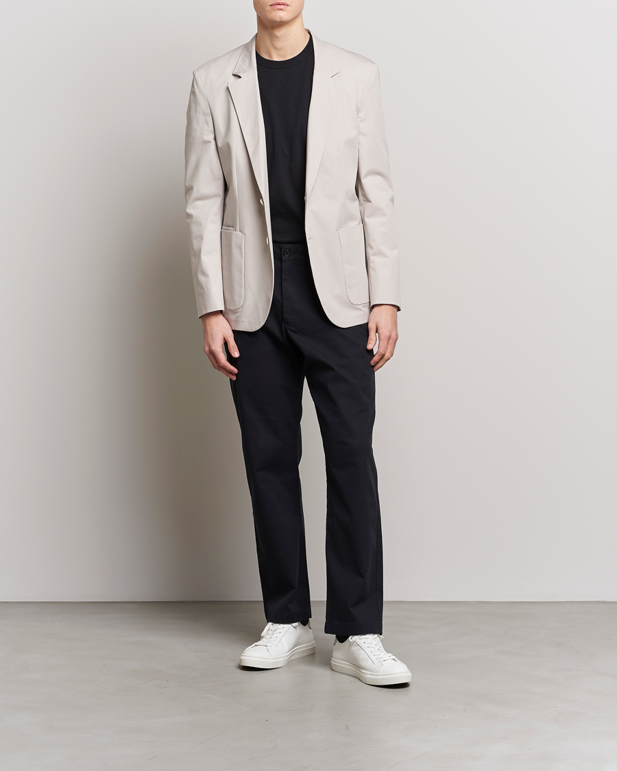 Uomini | Blazers | HUGO | Haero Cotton Patch Pocket Blazer Light Beiege