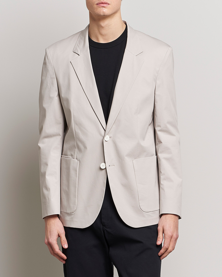 Uomini | Blazers | HUGO | Haero Cotton Patch Pocket Blazer Light Beiege