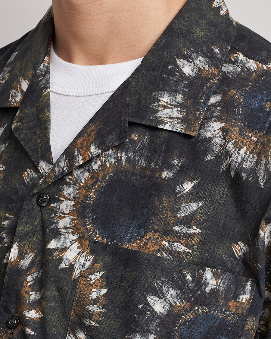 Uomini | Camicie | HUGO | Egeeno Printed Resort Collar Short Sleeve Shirt Green