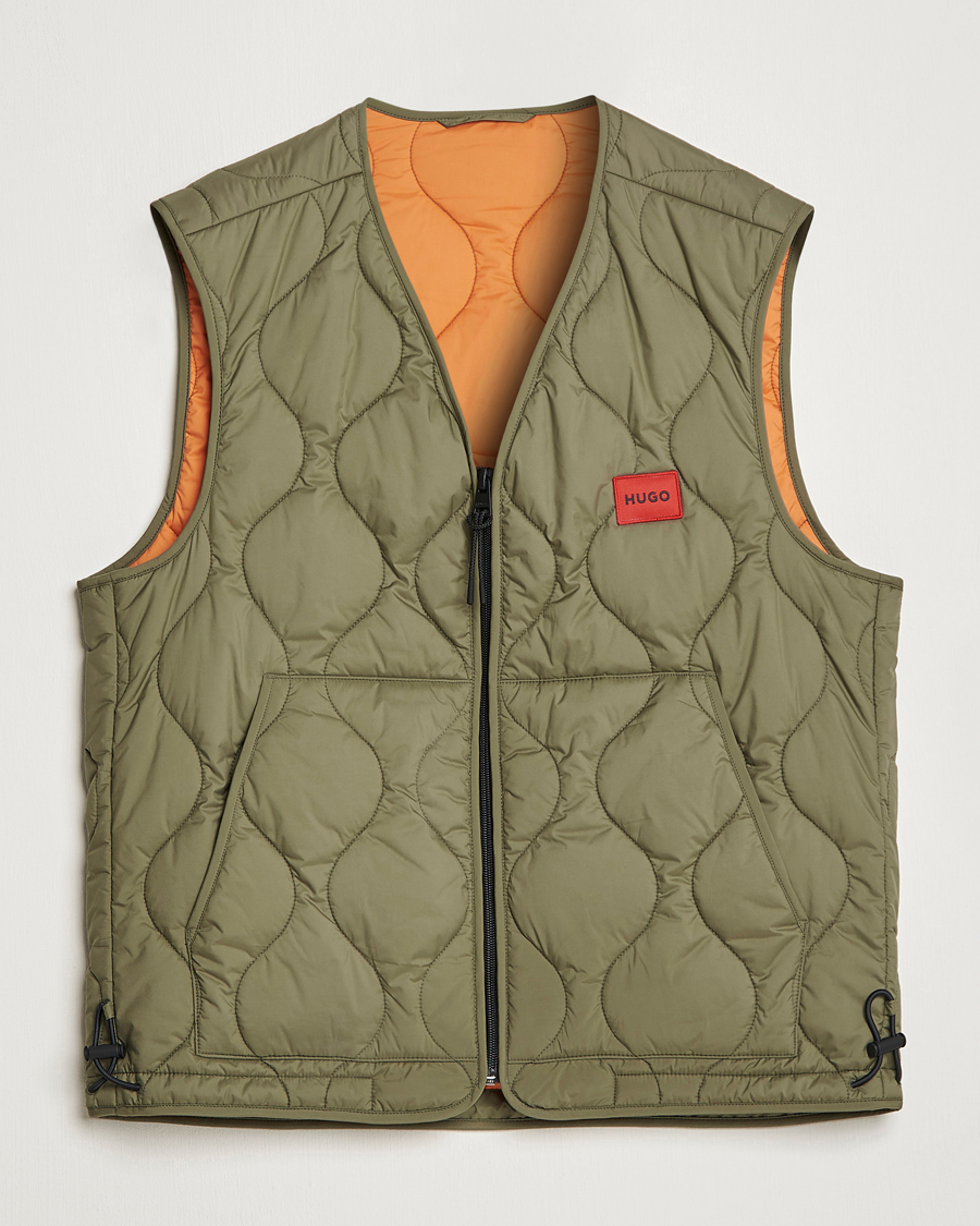 Uomini | Giacche | HUGO | Bethano Onion Quilt Vest Open Green