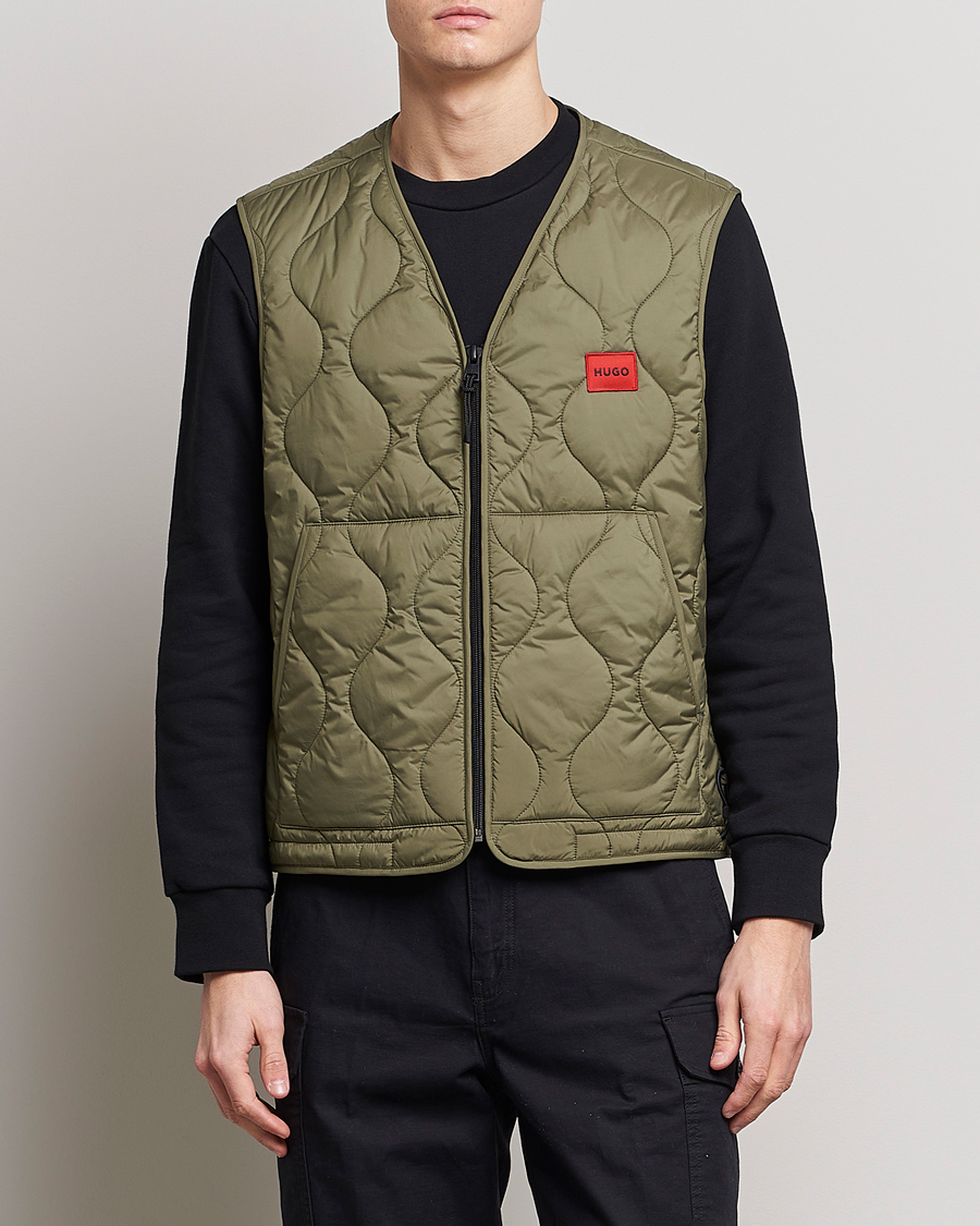 Uomini | Giacche | HUGO | Bethano Onion Quilt Vest Open Green