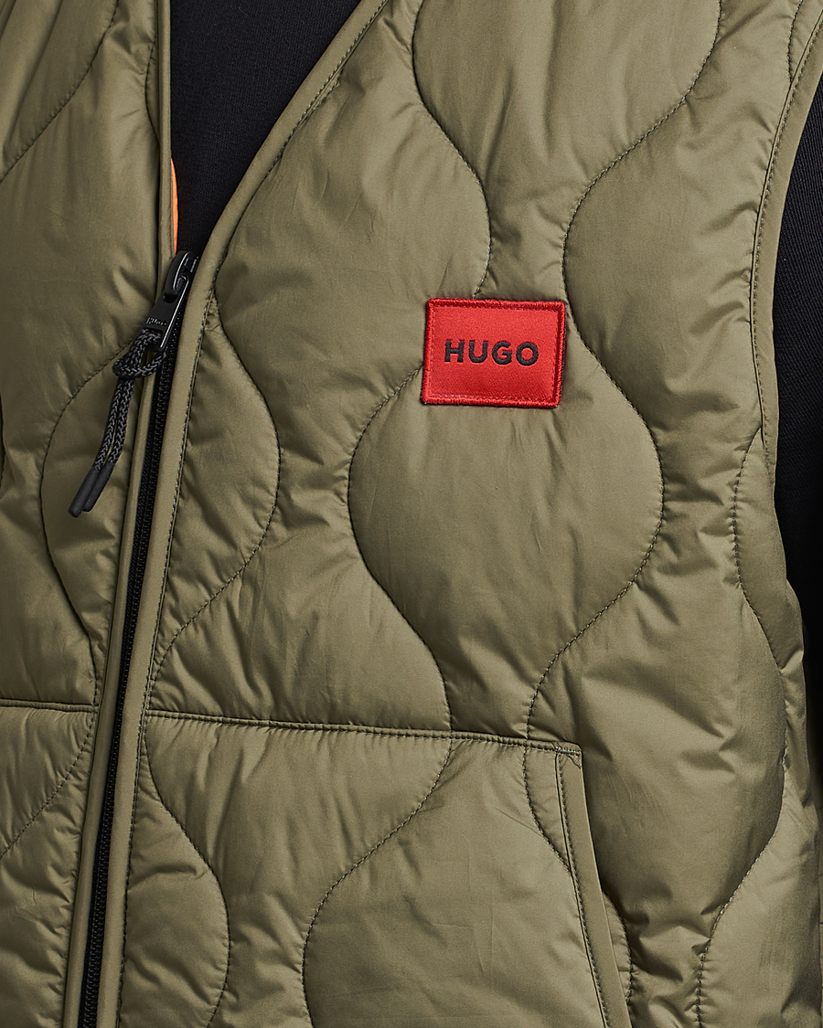 Uomini | Giacche | HUGO | Bethano Onion Quilt Vest Open Green