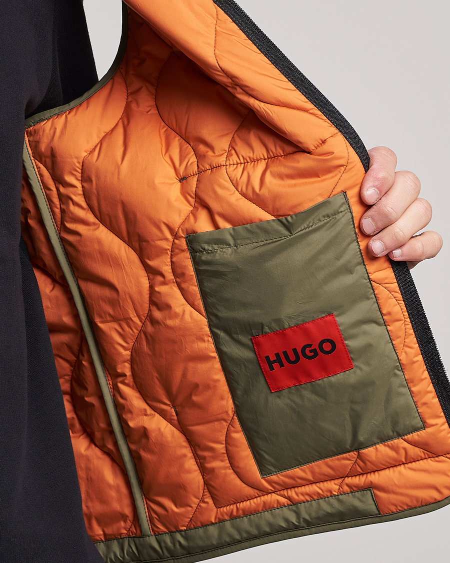 Uomini | Giacche | HUGO | Bethano Onion Quilt Vest Open Green