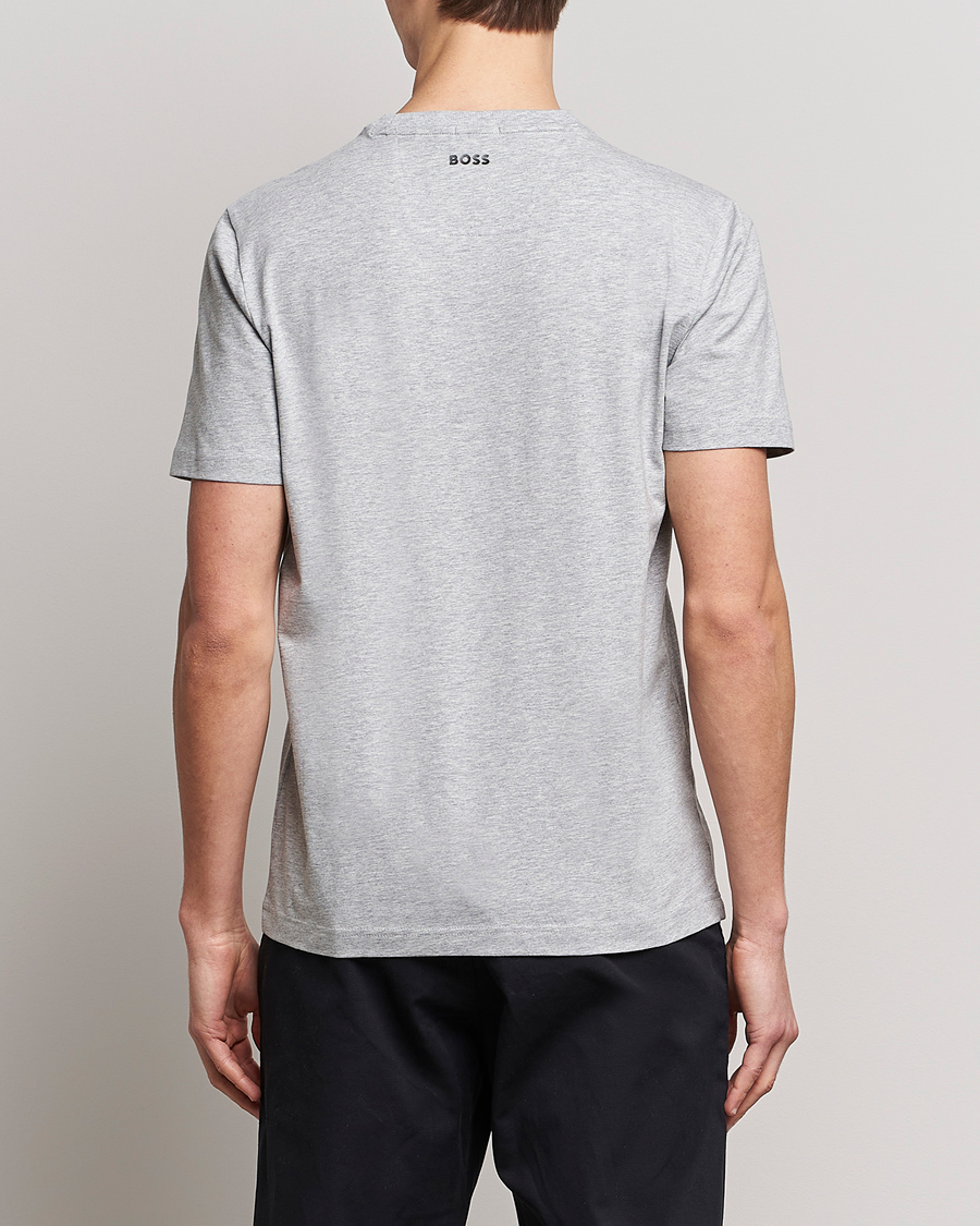 Uomini | T-shirt | BOSS GREEN | Circle Logo Crew Neck T-Shirt Light Grey