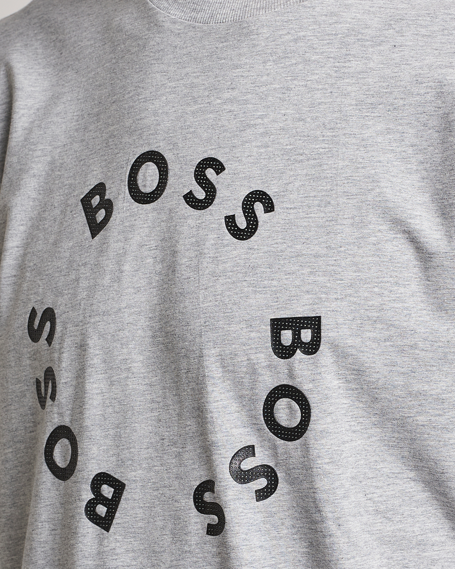 Uomini | T-shirt | BOSS GREEN | Circle Logo Crew Neck T-Shirt Light Grey