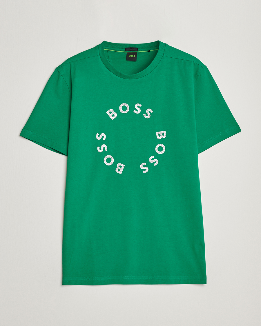 Uomini | T-shirt | BOSS GREEN | Circle Logo Crew Neck T-Shirt Open Green