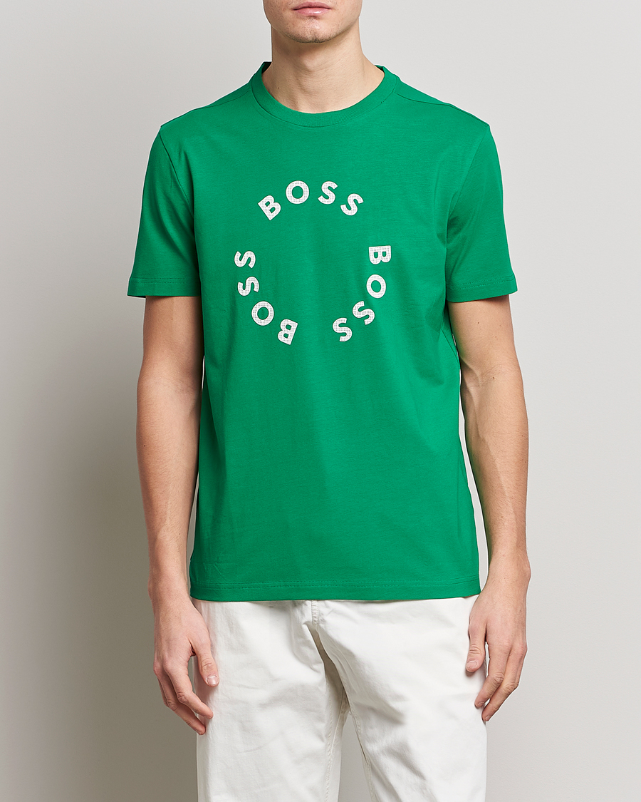 Uomini | T-shirt | BOSS GREEN | Circle Logo Crew Neck T-Shirt Open Green