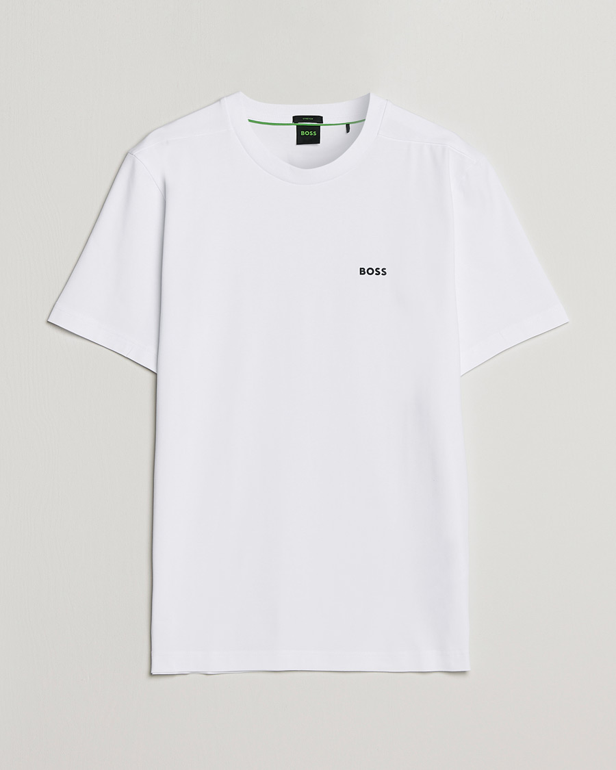 Uomini | T-shirt | BOSS GREEN | Logo Crew Neck T-Shirt White