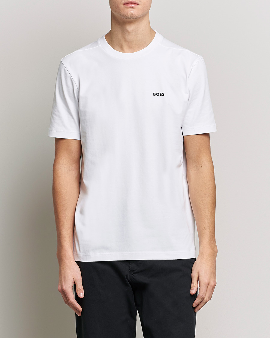Uomini | T-shirt | BOSS GREEN | Logo Crew Neck T-Shirt White