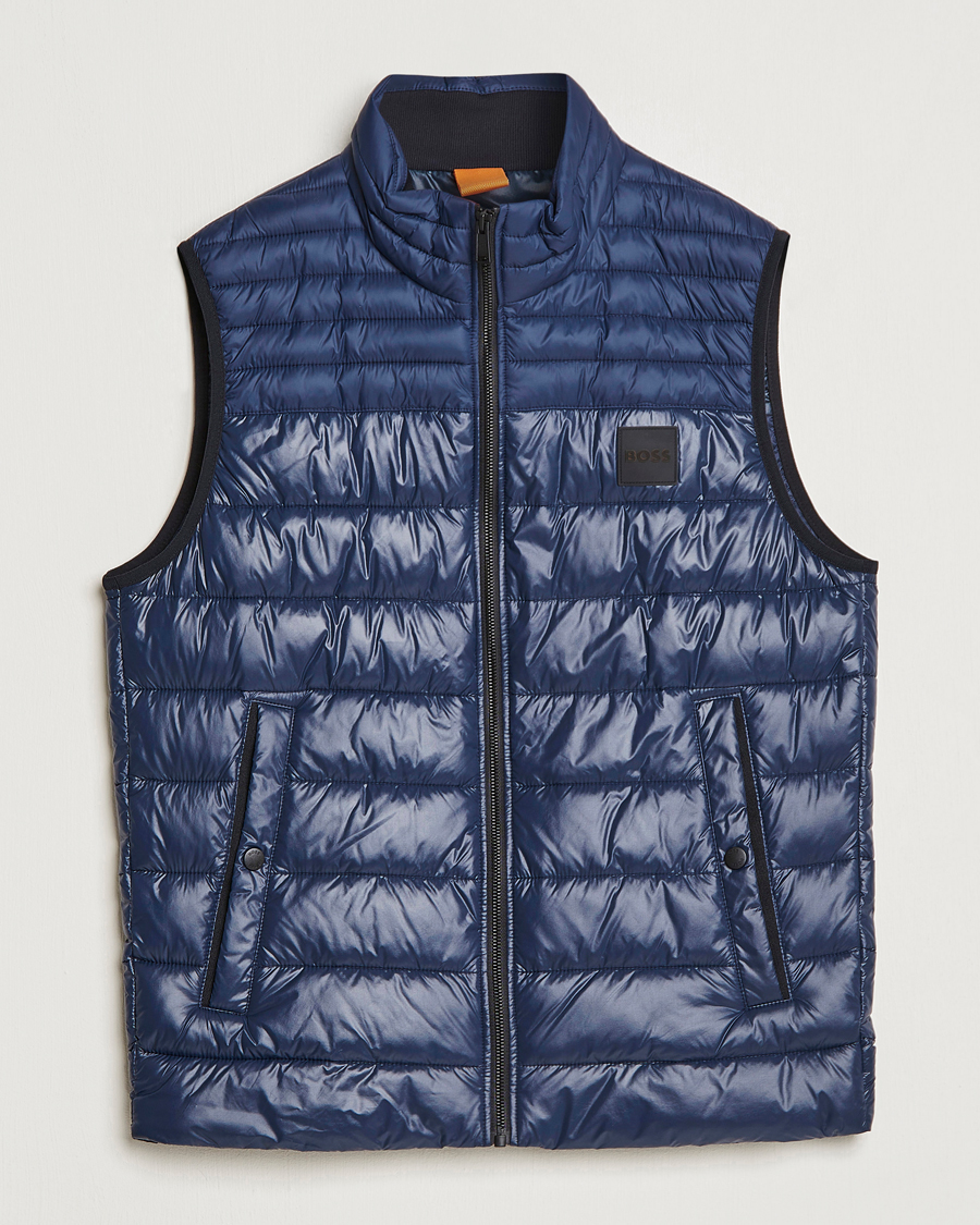 Uomini | Gilet | BOSS ORANGE | Odeno Down Vest Dark Blue