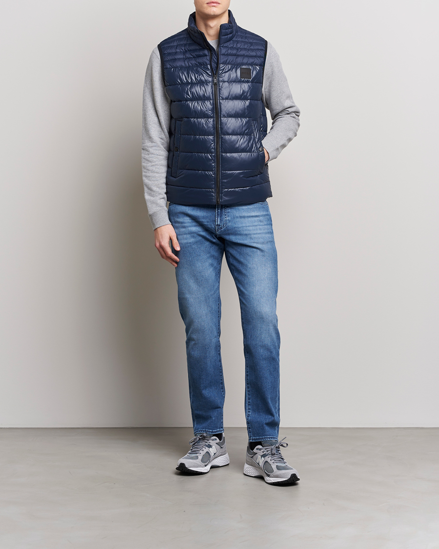 Uomini | Gilet | BOSS ORANGE | Odeno Down Vest Dark Blue