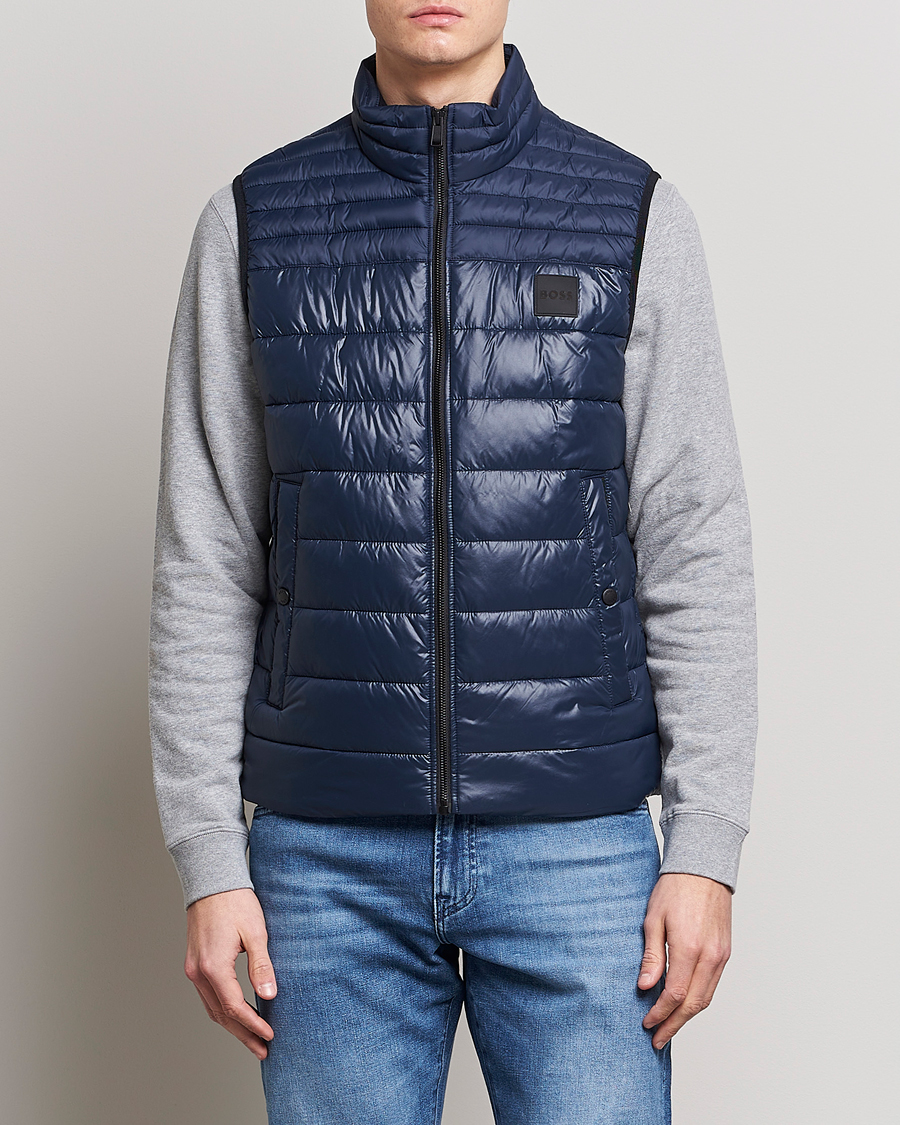 Uomini | Gilet | BOSS ORANGE | Odeno Down Vest Dark Blue