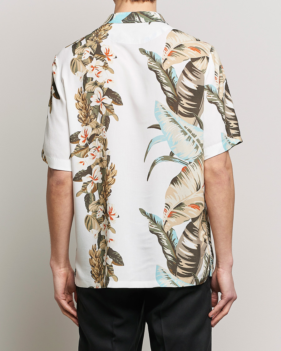 Uomini | Camicie | BOSS ORANGE | Rayer Resort Collar Printed Short Sleeve Shirt Whi