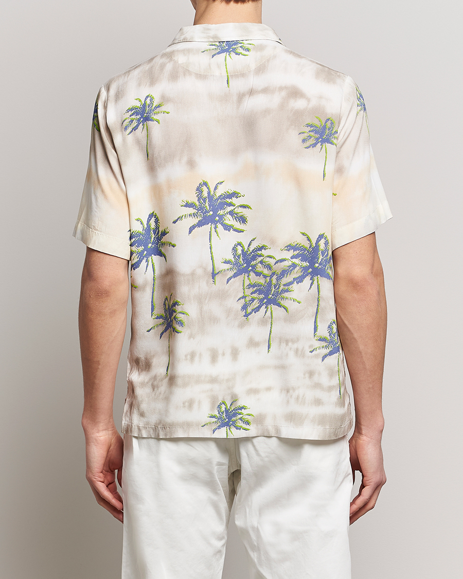 Uomini | Camicie | BOSS ORANGE | Rayer Resort Collar Printed Short Sleeve Shirt Bei