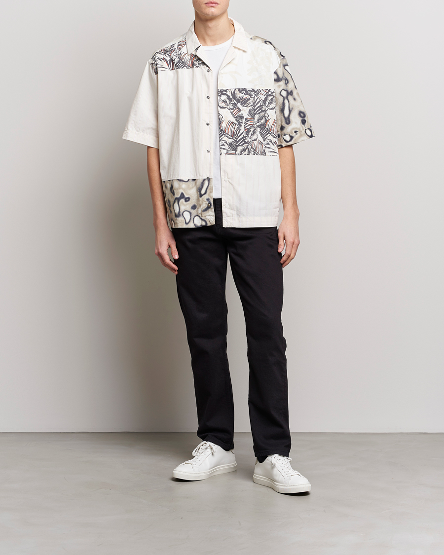 Uomini | Camicie | BOSS ORANGE | Lapis Resort Collar Printed Short Sleeve Shirt Bei