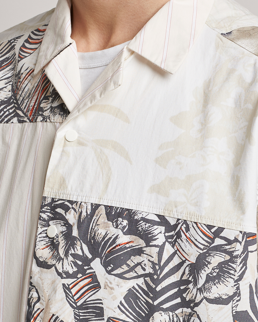 Uomini | Camicie | BOSS ORANGE | Lapis Resort Collar Printed Short Sleeve Shirt Bei