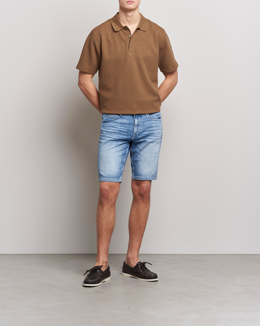 Uomini | Polo | BOSS ORANGE | Petempesto Knitted Polo Open Beige