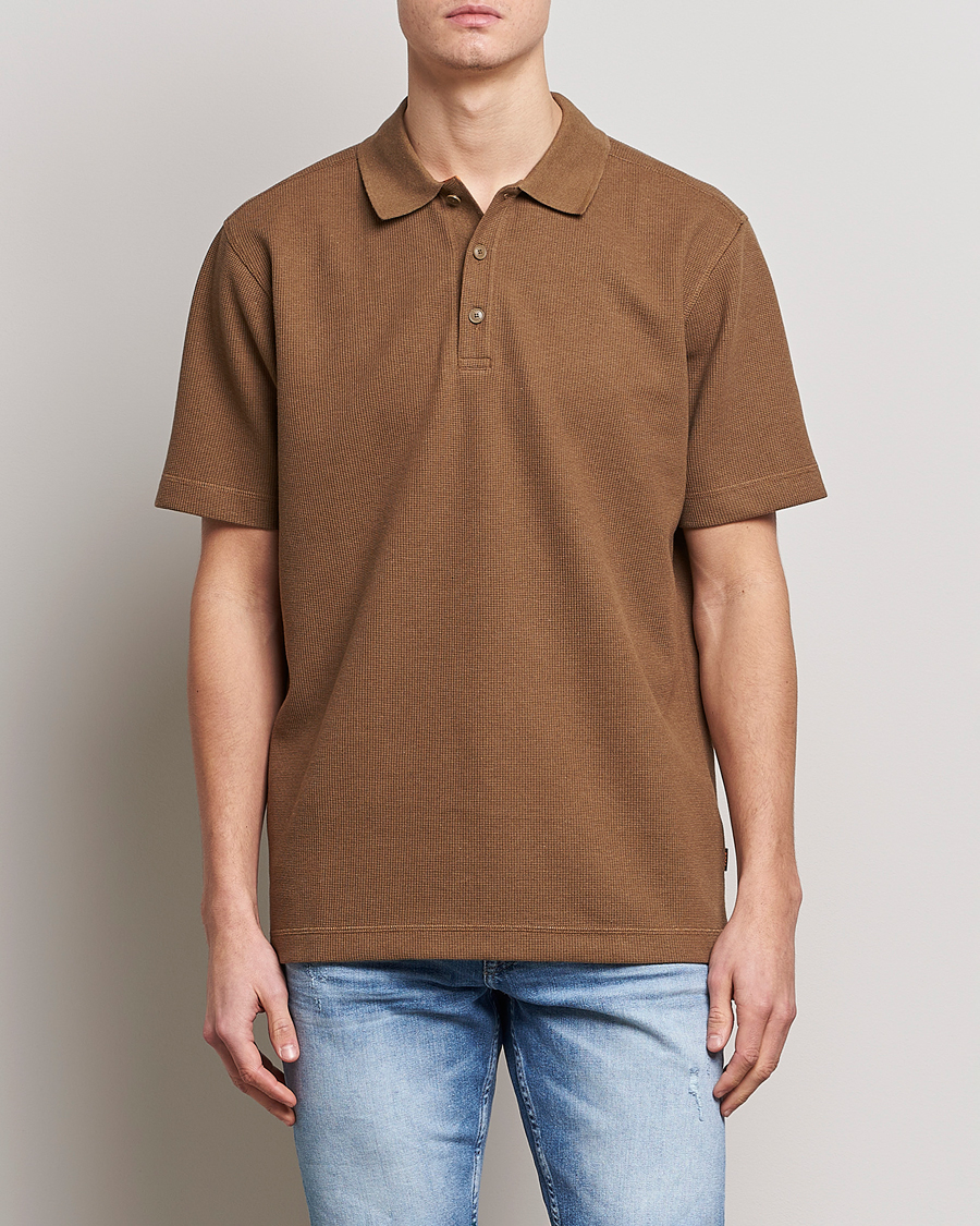 Uomini | Polo | BOSS ORANGE | Petempesto Knitted Polo Open Beige