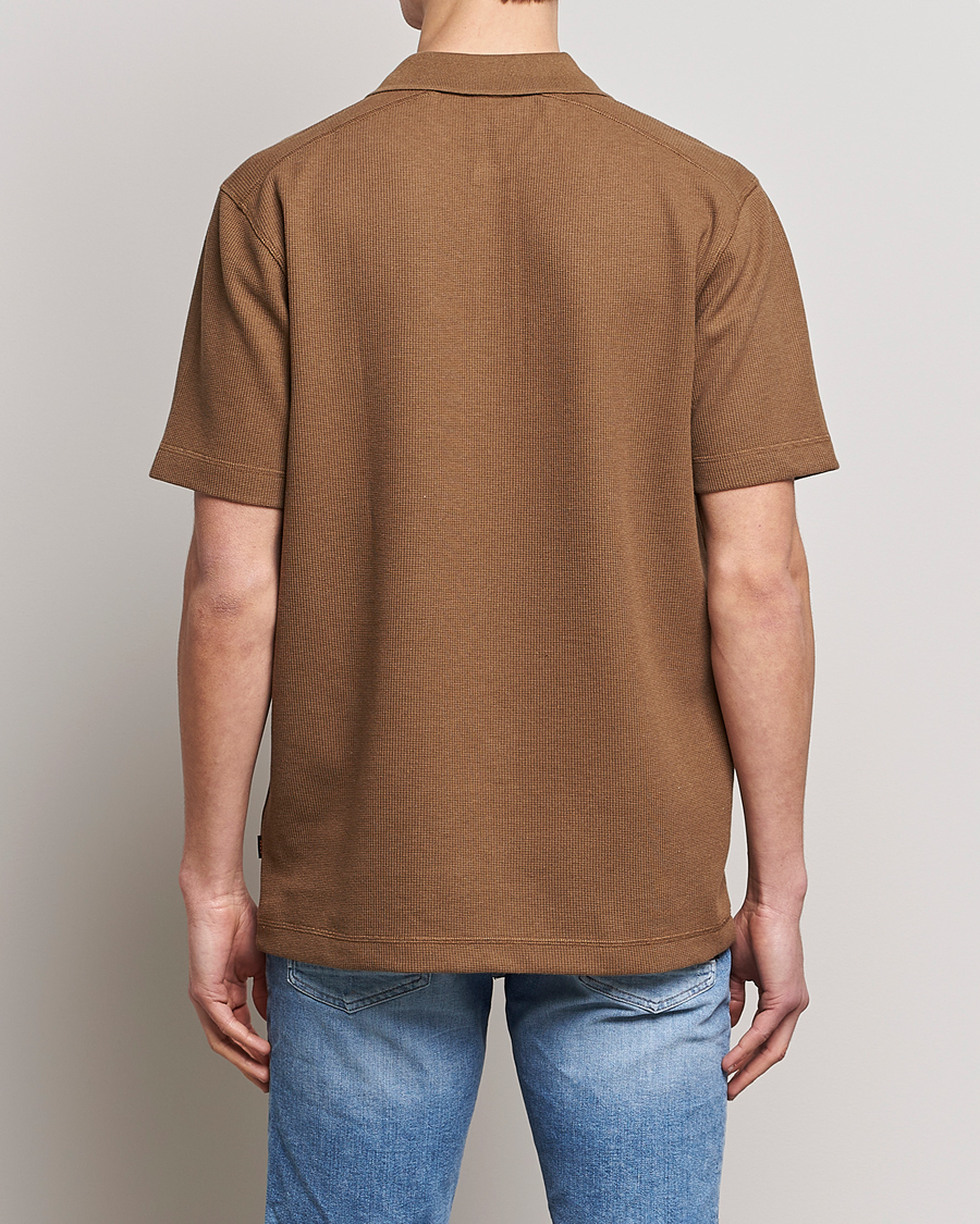 Uomini | Polo | BOSS ORANGE | Petempesto Knitted Polo Open Beige