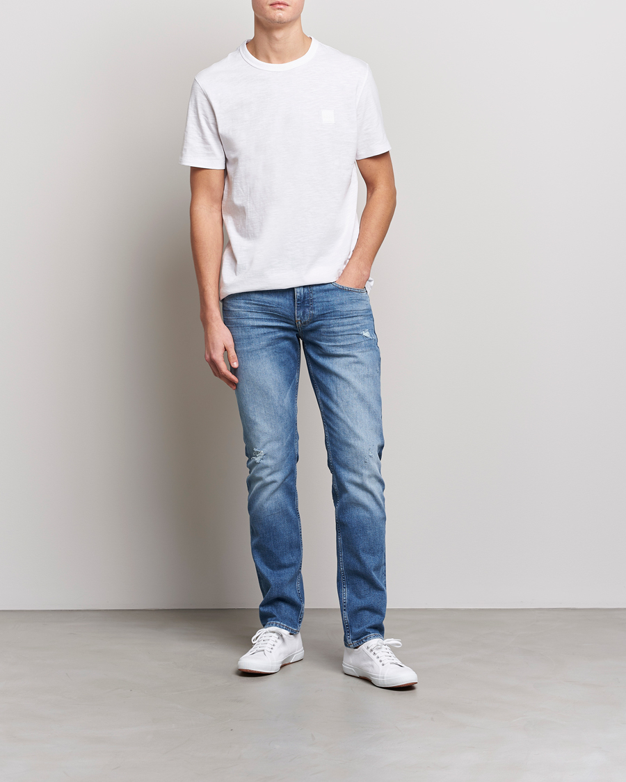 Uomini | T-shirt | BOSS ORANGE | Tegood Slub Crew Neck T-Shirt White