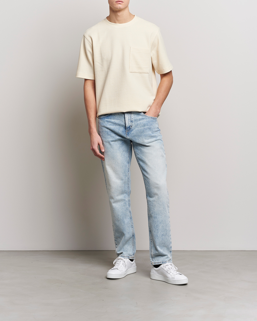 Uomini | T-shirt | BOSS ORANGE | Tempesto Knitted Crew Neck T-Shirt Light Beige