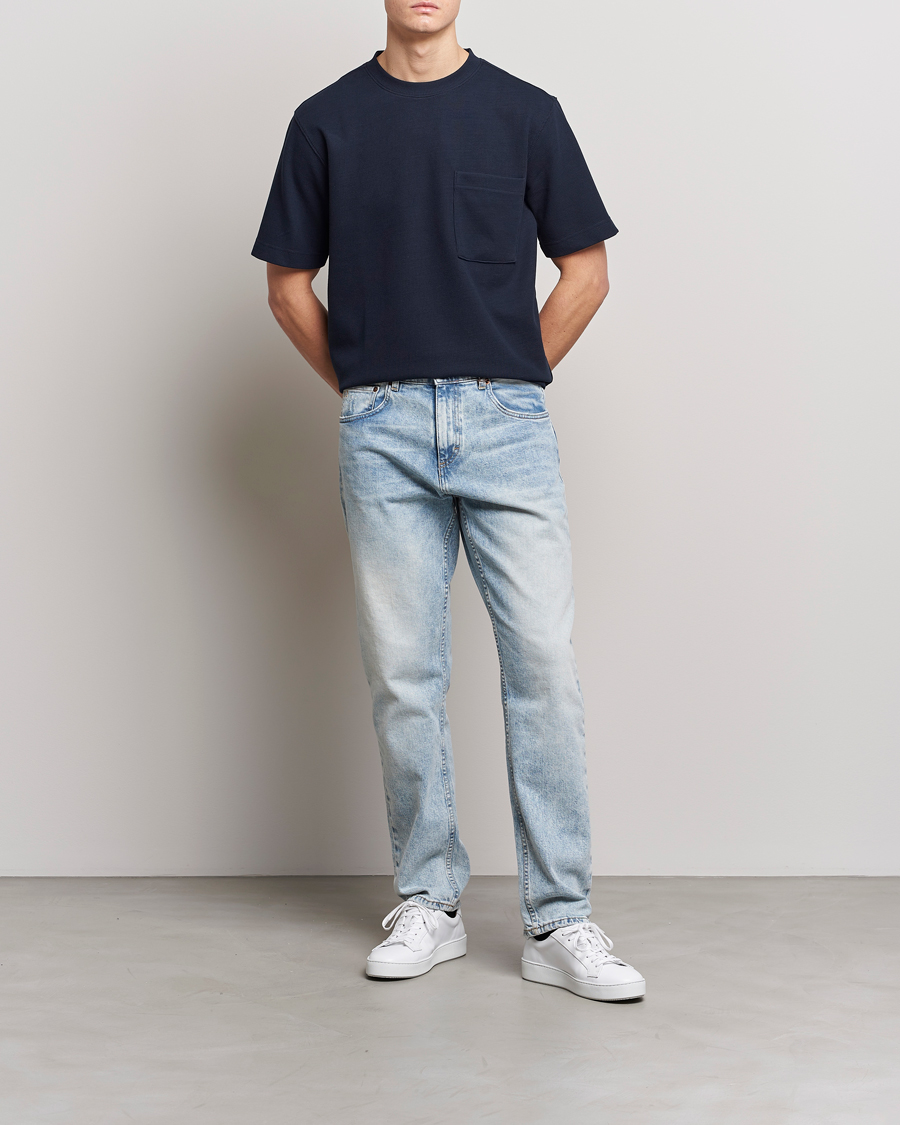 Uomini | T-shirt | BOSS ORANGE | Tempesto Knitted Crew Neck T-Shirt Dark Blue