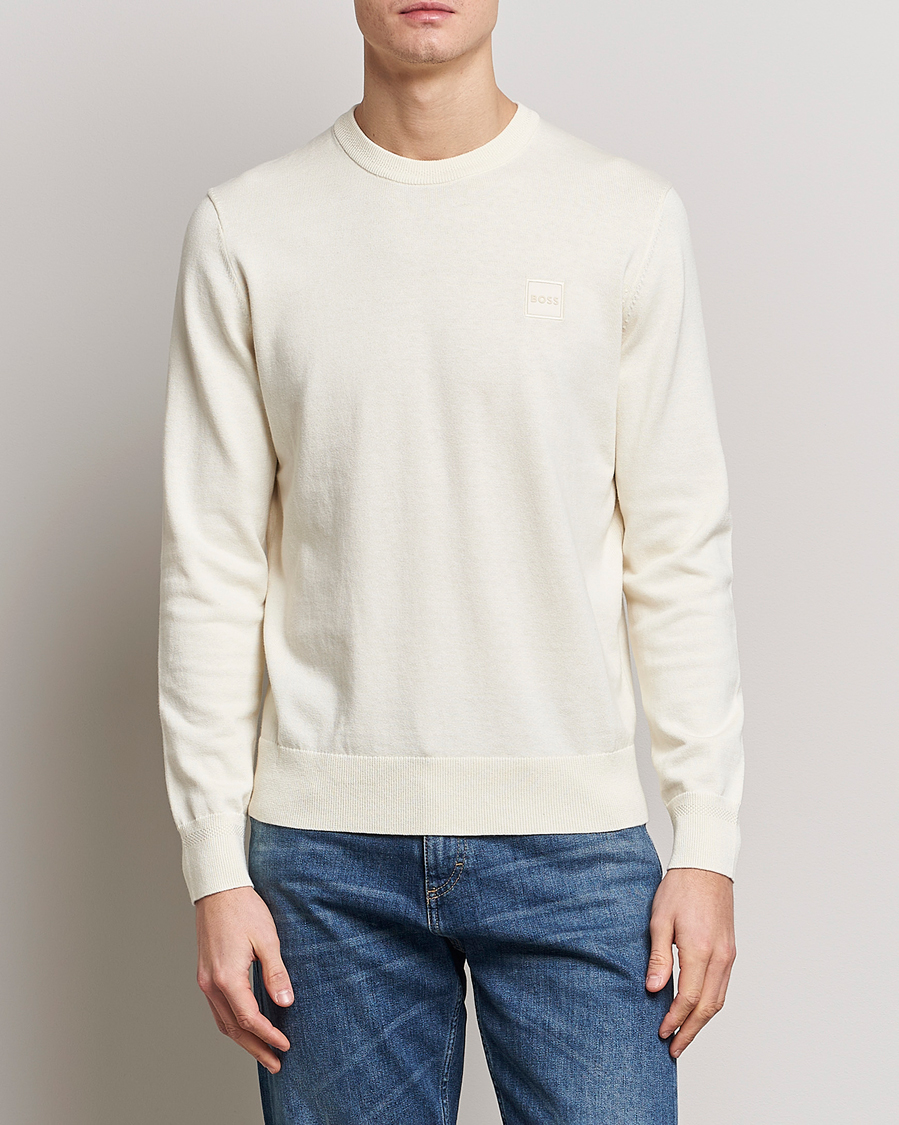 Uomini | Maglieria | BOSS ORANGE | Kanovano Knitted Sweater Light Beige