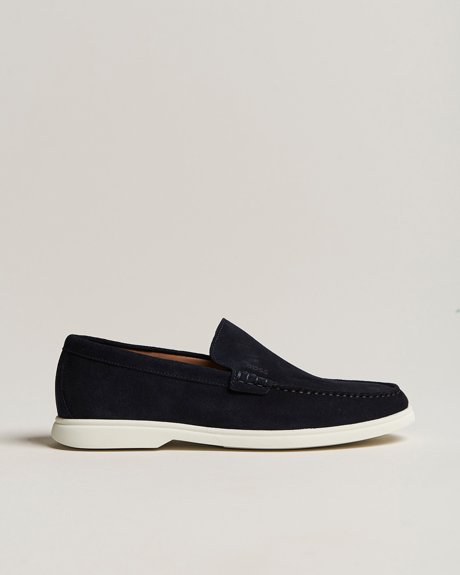 Uomini | Sienne Suede Loafer Dark Blue | BOSS BLACK | Sienne Suede Loafer Dark Blue