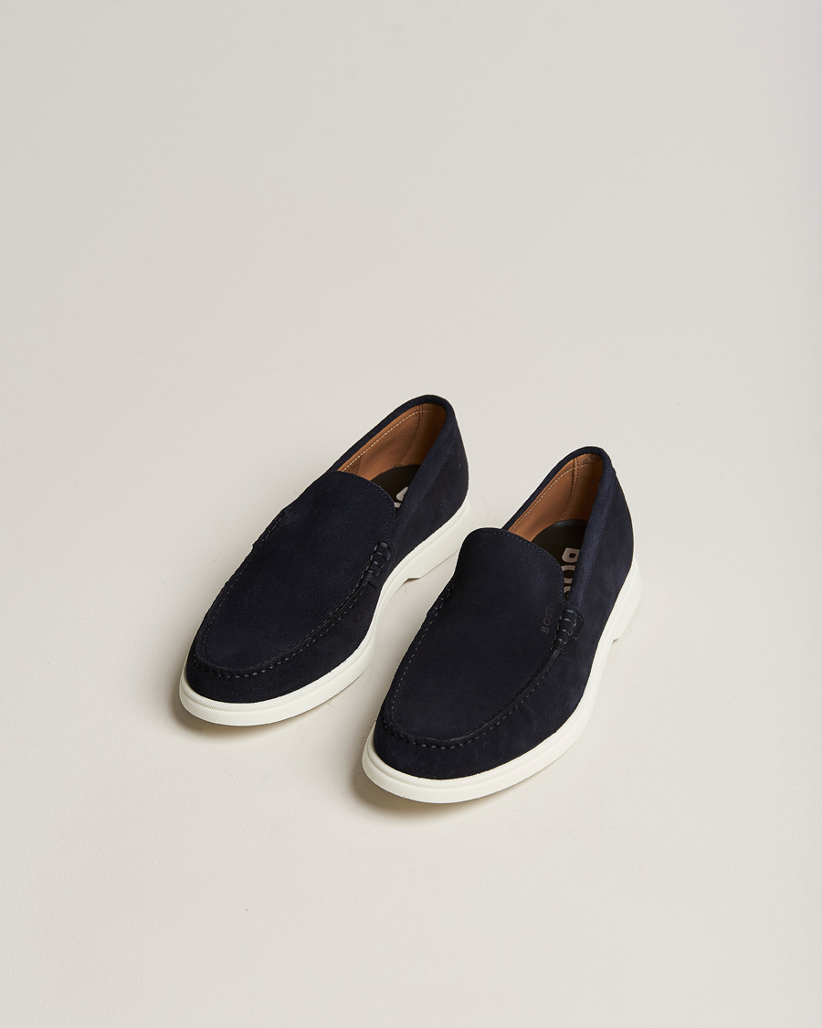 Uomini | Sienne Suede Loafer Dark Blue | BOSS BLACK | Sienne Suede Loafer Dark Blue