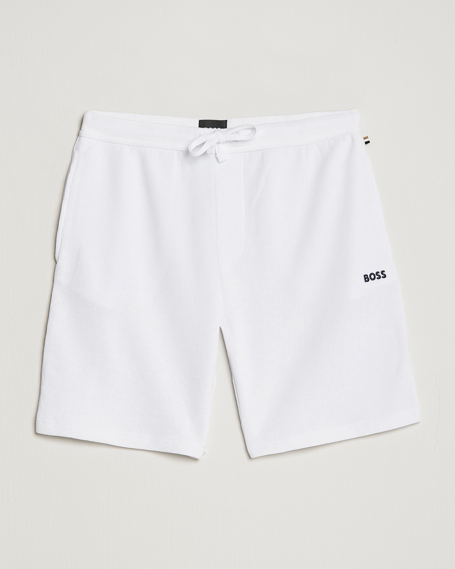 Uomini | Pantaloncini | BOSS BLACK | Waffle Logo Shorts Open White