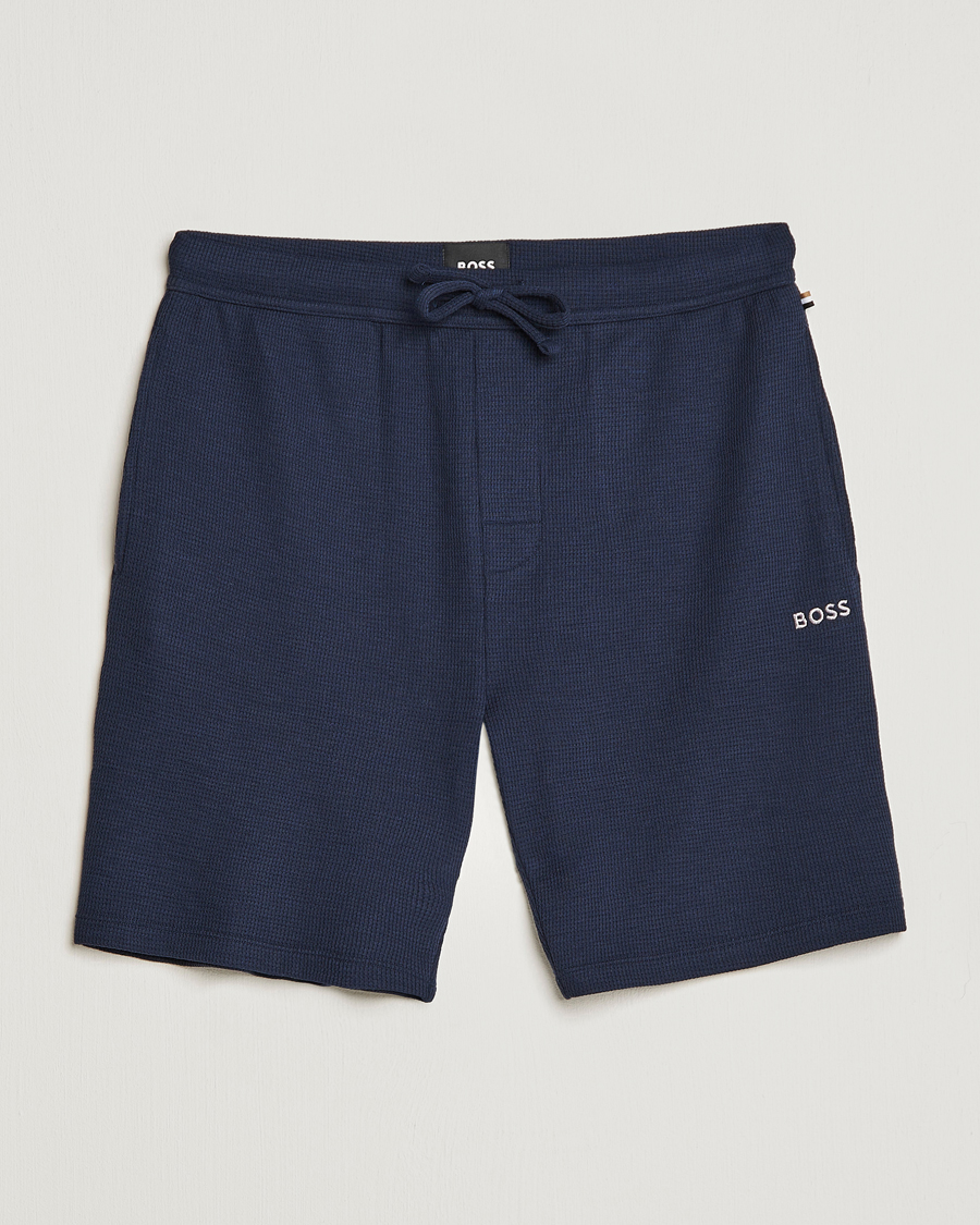Uomini | Pantaloncini | BOSS BLACK | Waffle Logo Shorts Dark Blue