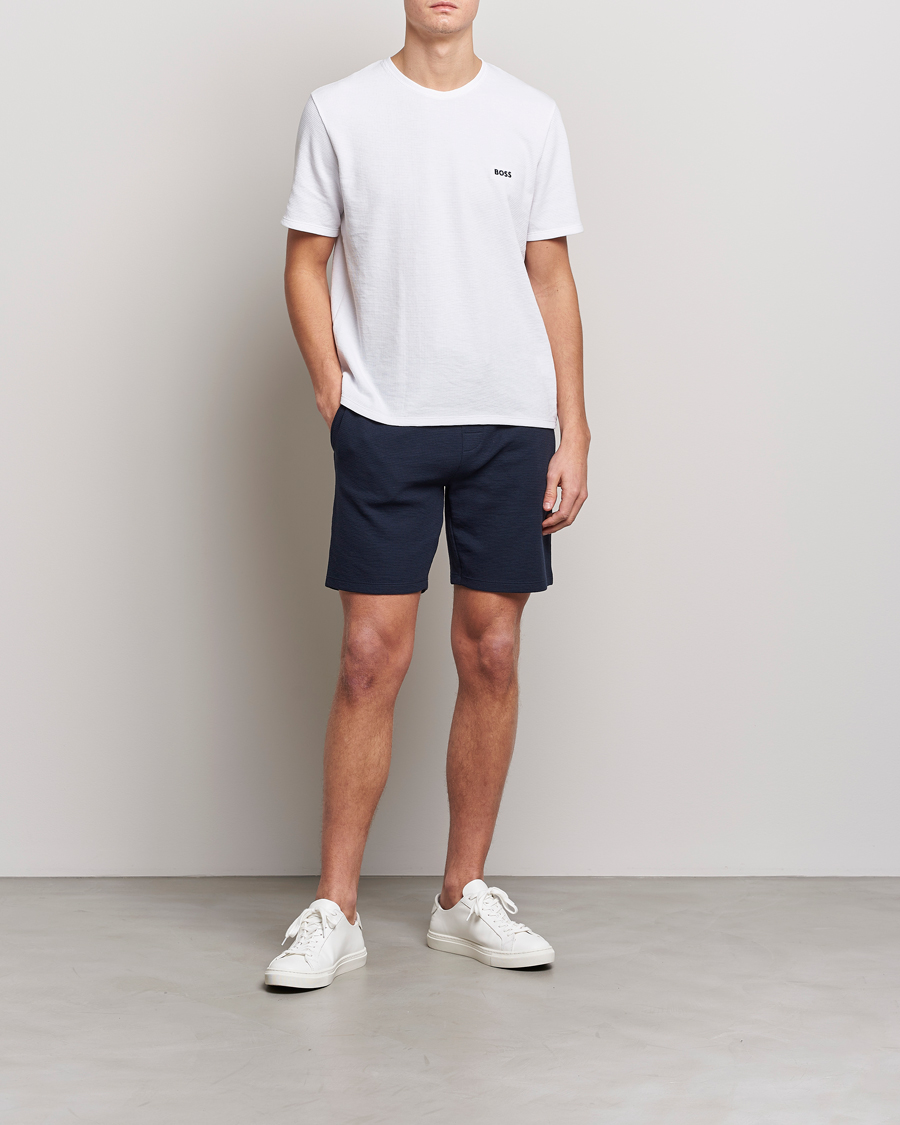 Uomini | Pantaloncini | BOSS BLACK | Waffle Logo Shorts Dark Blue