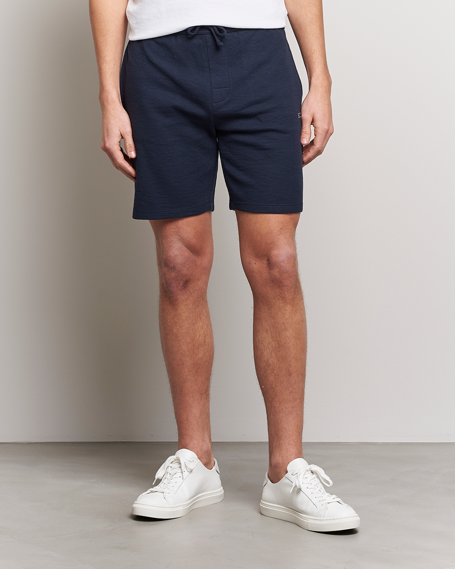 Uomini | Pantaloncini | BOSS BLACK | Waffle Logo Shorts Dark Blue