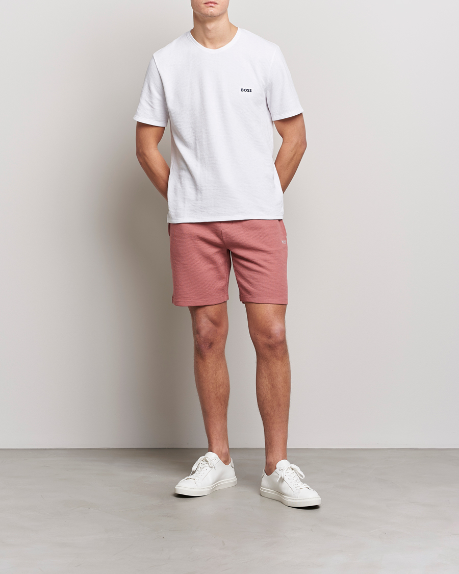 Uomini | Pantaloncini | BOSS BLACK | Waffle Logo Shorts Open Pink