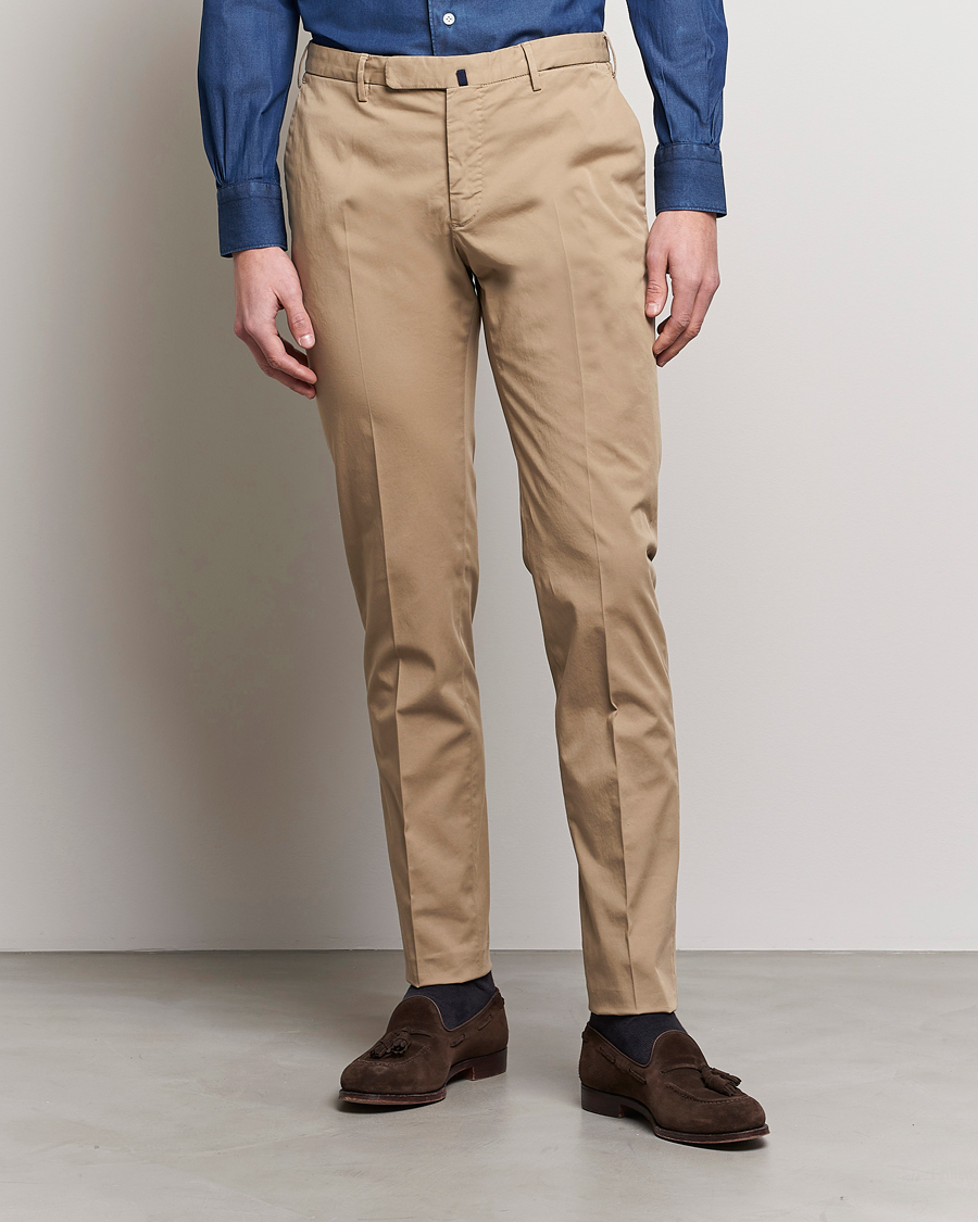 Uomini | Pantaloni | Incotex | Slim Fit Comfort Chinos Beige