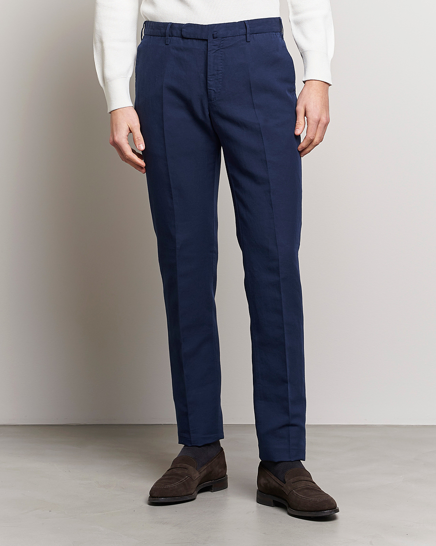 Uomini | Pantaloni | Incotex | Slim Fit Comfort Chinos Dark Blue
