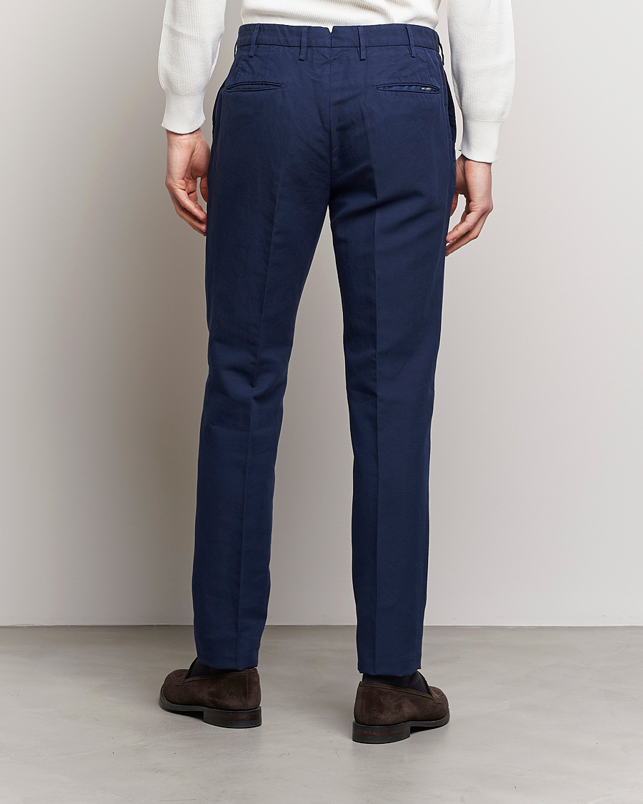 Uomini | Pantaloni | Incotex | Slim Fit Comfort Chinos Dark Blue