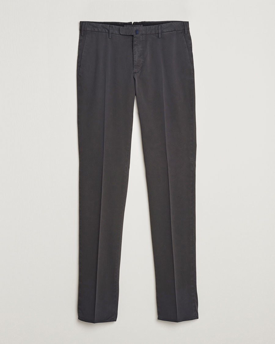 Uomini | Pantaloni | Incotex | Slim Fit Comfort Chinos Charcoal