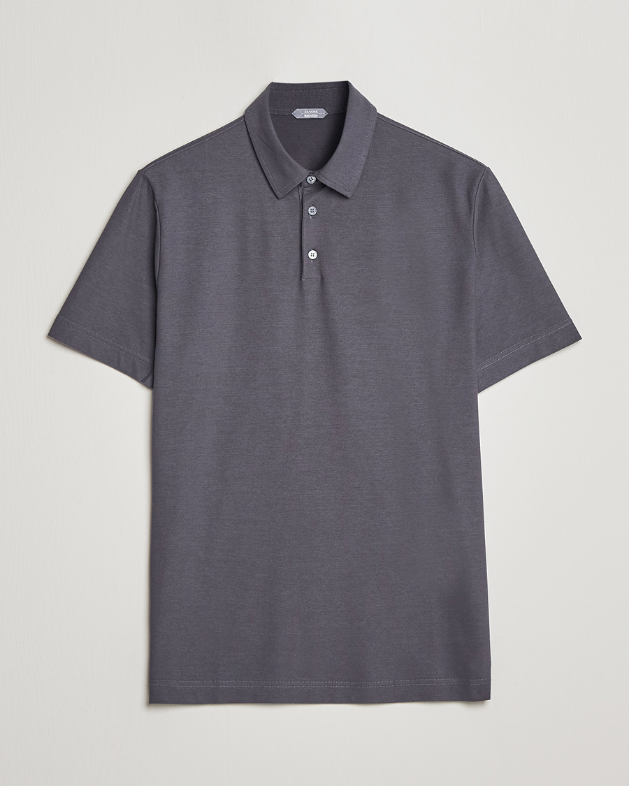 Uomini | Polo | Zanone | Ice Cotton Polo Dark Grey